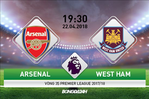 Kết quả Arsenal vs West Ham trận đấu vòng 35 Premier League 2017/18