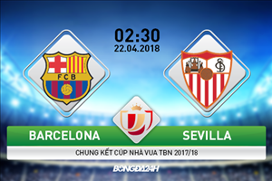 Kết quả Barca vs Sevilla trận đấu chung kết cúp Nhà vua TBN 2017/18