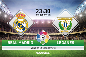 Nhận định Real Madrid vs Leganes (23h30 ngày 28/4): Cữ dợt của kền kền