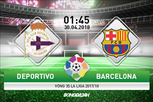 Deportivo 2-4 Barca (KT): Messi lập hattrick, Barcelona chính thức vô địch La Liga 2017/18