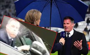 Carragher tái xuất trên truyền hình sau sự cố phun mưa vào fan MU