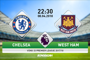 Kết quả Chelsea vs West Ham trận đấu vòng 33 Premier League 2017/18