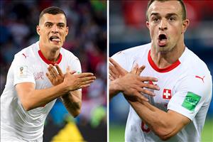 Xhaka, Shaqiri có thể bị phạt sau tình huống ăn mừng tranh cãi