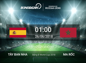 Kết quả Tây Ban Nha vs Ma rốc trận đấu bảng B World Cup 2018