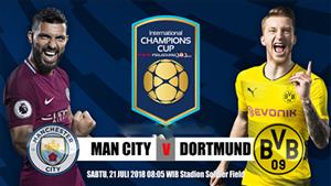 Nhận định Man City vs Dortmund 08h05 ngày 21/7 (ICC 2018)