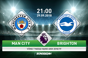 Man City 2-0 Brighton (KT): Thắng dễ, Man xanh tạm chiếm ngôi đầu bảng