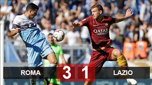 Roma 3-1 Lazio: Phao cứu sinh cho HLV Di Francesco