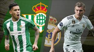 Kết quả Betis vs Real Madrid trận đấu vòng 19 La Liga 2018/19
