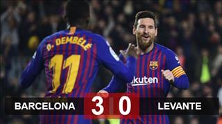 Video tổng hợp: Barca 3-0 Levante (Lượt về vòng 1/8 Cúp nhà vua TBN 2018/19)