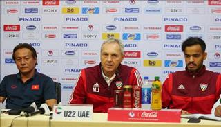 HLV UAE không lo lắng bị lộ bài khi đối đầu U22 Việt Nam