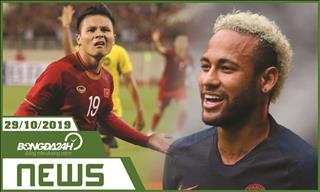 Tin nóng Bóng đá 24h hôm nay 29/10: PSG tốn 5tr Euro mỗi trận cho Neymar, Quang Hải được vinh danh ở AFF Awards