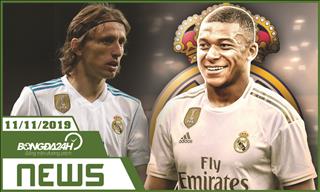 TIN NÓNG bongda24h.vn tối nay 13/11/2019: Real chi 400 triệu mua Mbappe? Beckham mang Modric sang Mỹ