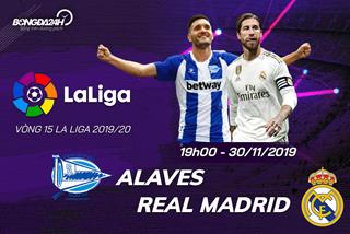 Nhận định Alaves vs Real Madrid 19h00 ngày 30/11 (La Liga 2019/20)