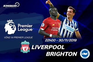 Nhận định Liverpool vs Brighton (22h00 ngày 30/11): Lầm lũi tiến bước