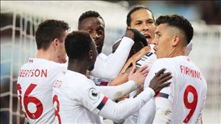 Các cầu thủ Liverpool tranh cãi dữ dội ở trận thắng Aston Villa