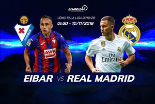 Nhận định Eibar vs Real Madrid 0h30 ngày 10/11 (La Liga 2019/20)