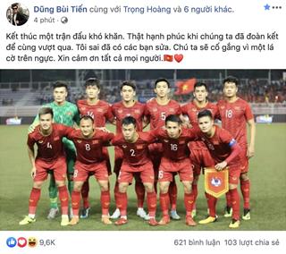 Thủ môn Bùi Tiến Dũng thừa nhận sai lầm ở trận thắng U22 Indonesia
