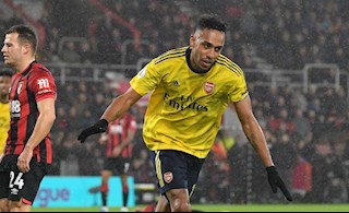 Thống kê Bournemouth 1-1 Arsenal: Aubameyang lại lên tiếng
