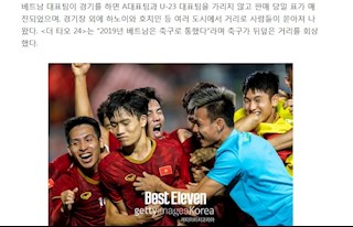 Báo Hàn ấn tượng với thành tích của bóng đá Việt Nam trong năm 2019