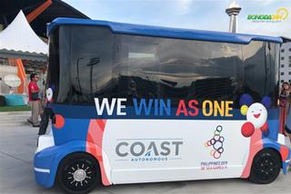 Cận cảnh xe bus không người lái cực chất tại SEA Games 30