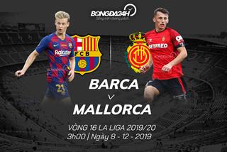 Nhận định Barca vs Mallorca 3h00 ngày 8/12 (La Liga 2019/20)