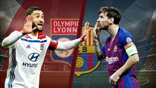 Kết quả Lyon vs Barca trận đấu vòng 1/8 cúp C1/Champions League 2018/19