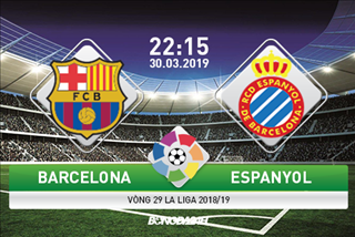 Kết quả Barca vs Espanyol trận đấu vòng 29 La Liga 2018/19