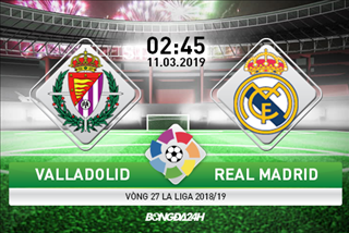 Nhận định Valladolid vs Real Madrid (2h45 ngày 11/3): Lết qua gian khó
