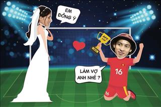 Đỗ Hùng Dũng cưới vợ, Phan Văn Đức đích thân gửi quà cực chất