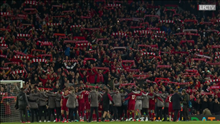 VIDEO: Cảnh tượng kỳ vĩ trên sân Anfield sau chiến tích vĩ đại trước Barca