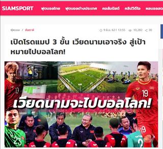Báo Thái chỉ ra nguyên nhân đằng sau sự phát triển của bóng đá Việt Nam