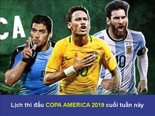 Lịch thi đấu Copa Ameria 2019 cuối tuần này: Cuộc chiến bắt đầu