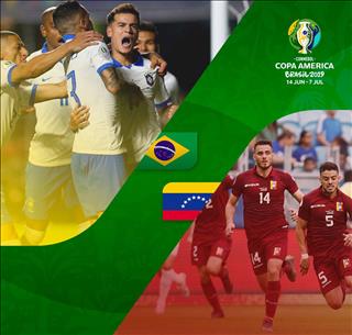 Xem trực tiếp Brazil vs Venezuela bảng A Copa America 2019 ở đâu