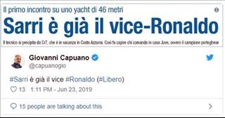 HLV Sarri là ... trợ lý của Ronaldo