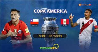 Xem trực tiếp Chile vs Peru bán kết Copa America 2019 ở kênh sóng nào?