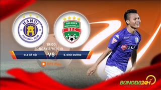 Xem trực tiếp bóng đá Hà Nội vs Bình Dương vòng 19 V-League 2019 ở đâu ?