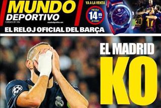 Real Madrid bị truyền thông Tây Ban Nha đánh tơi bời sau thất bại bẽ bàng