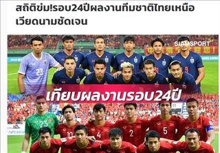 Báo Thái: Chúng ta áp đảo Việt Nam về thành tích đối đầu