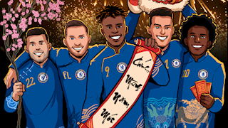 Thầy trò Frank Lampard xúng xính áo dài đi lì xì fan Việt