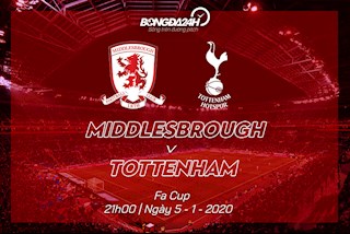 Nhận định Middlesbrough vs Tottenham 21h01 ngày 5/1 (FA Cup 2019/20)