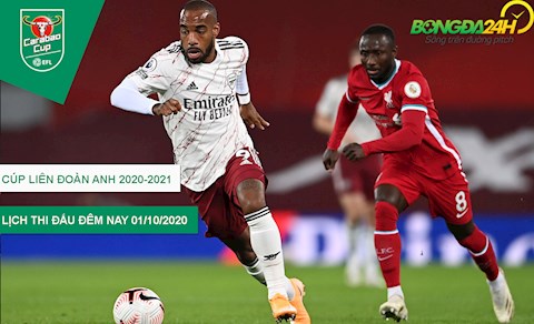 Lịch thi đấu Cúp Liên đoàn Anh đêm nay 1/10: Liverpool vs Arsenal