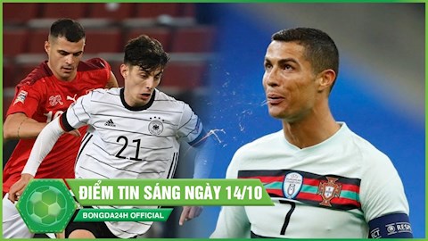 Điểm tin sáng 14/10: Bồ Đào Nha nhận tin dữ từ Ronaldo; Đức và Tây Ban Nha gây thất vọng lớn