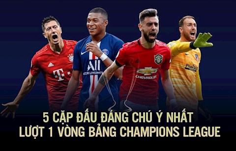 5 cặp đấu đáng chú ý nhất lượt 1 Vòng bảng Champions League