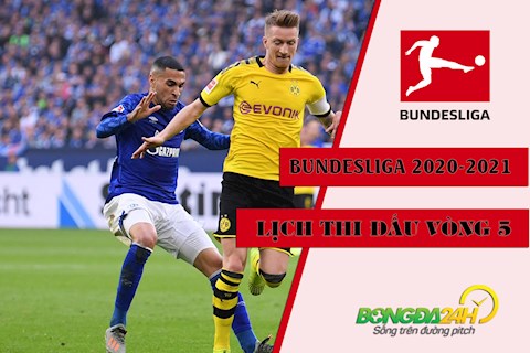 Lịch thi đấu vòng 5 Bundesliga 2020-21 cuối tuần này
