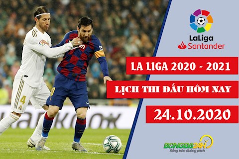 Lịch thi đấu La Liga 2020/21 đêm nay 24/10: Siêu kinh điển Barca - Real