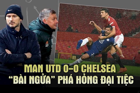 Man Utd 0-0 Chelsea: Bài ngửa phá hỏng đại tiệc