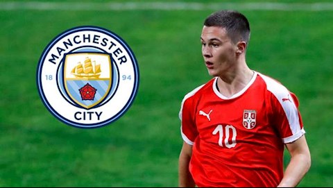 Man City chiêu mộ sao chạy cánh tiềm năng của Serbia