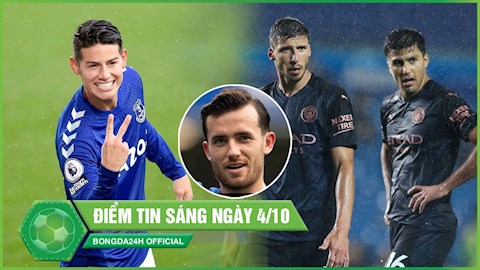 ĐIỂM TIN BÓNG ĐÁ 4/10: James thăng hoa giúp Everton dẫn đầu BXH; Man City hòa bạc nhược trước hiện tượng mùa giải