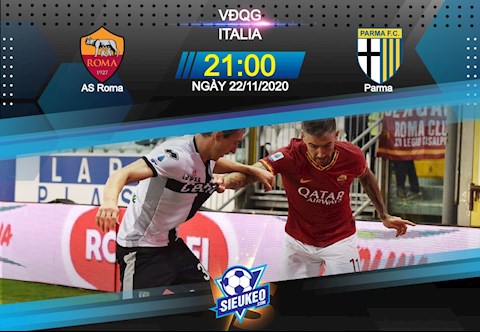 Nhận định bóng đá Roma vs Parma 21h00 ngày 22/11 (Serie A 2020/21)