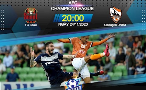 Nhận định bóng đá Seoul vs Chiangrai 20h00 ngày 24/11 (AFC Champions League 2020/21)